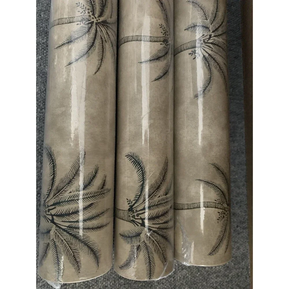 Waverly Vintage Coconut Trees 3 Rolls 1990s Botanical Wallpaper 27 In. x 27 ft.